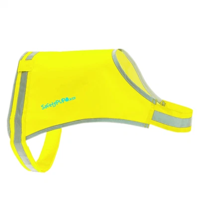 Chaleco de seguridad SafetyPUP XD reflectante de alta visibilidad amarillo fluorescente para perros (XSMALL) Foto 1 de 3