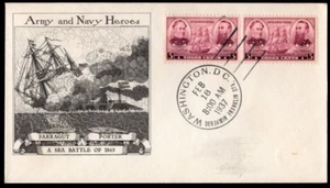 Navy Heroes Farragut & Porter FDC, SC# 792, Gilbert cachet - Picture 1 of 1