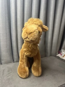 VTG Passport Plush Toy Camel Stuffed Animal Brown Weighted Feet Posable - Picture 1 of 13