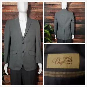 Haggar 1926 Originals 38R Sport Coat Jacket Blazer Gray Check Lined 2 Button Men - Picture 1 of 13