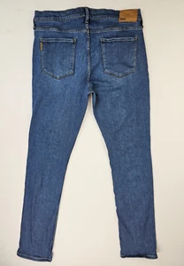 Paige Size 34X33 Mens Federal Ronald Straight Blue Denin 5 Pocket Logo Tag Jeans - Picture 1 of 12