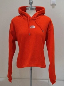 New The North Face Evolution Hi Lo Hoodie Women's Large Fiery Red Orange Crop - Picture 1 of 9
