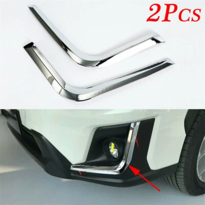 Cubierta de luz antiniebla delantera cromada para Subaru Crosstrek XV 2018-2020 Foto 1 de 4