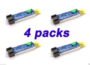 Latest Blade MCX MCX2 4 PACKS 150mAh 1S 3.7V 25C LiPo Battery # EFLB1501S25 - Picture 1 of 1