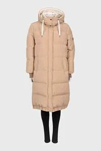 Brunello Cucinelli Beige Quilted Puffer Coat Jacket Size IT 40 US 4 UK 8 - Imagen 1 de 4