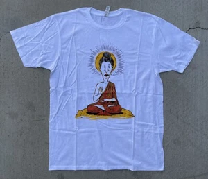 Burrito Breath ‘Zen Beavis’ T-Shirt Tee (White) LARGE Bootleg Phil Guy Butt-Head - Picture 1 of 3