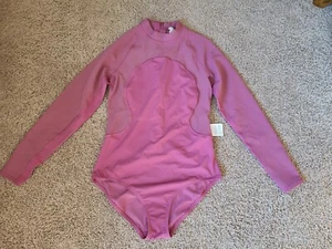 Lululemon Wade the Waters long sleeve one piece. Moss Rose. Size 10 - Picture 1 of 10