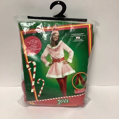 Rubie's Womens Jovi Elf Movie Costume Dress Hat Belt Shoe Covers One Size READ — 第 1/4 张图片