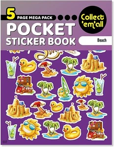 Pocket Sticker Book for Children Kids Toddler Teens Crafts Scrapbook 5 Pages - Picture 1 of 318