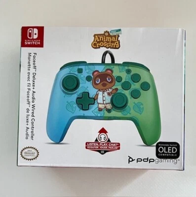 Faceoff Deluxe + Audio Wired Nintento Switch Controller Animal Crossing Tom Nook - Image 1 of 4