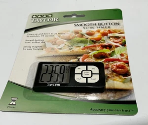Taylor 5856 Digital Kitchen Timer Black-Times up and down to 23 hours -magnetic - Picture 1 of 3