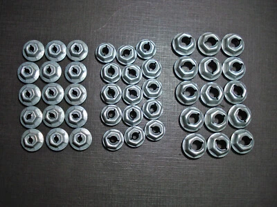 45 GM Pontiac 1/4 3/16 1/8 emblem name plate script thread cutting sealer nuts - Image 1 of 3