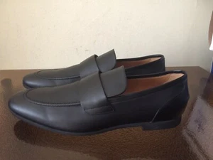 GUCCI Vintage Men's Black Leather Loafers Sz 43 1/3 E - Picture 1 of 12