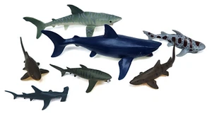 K&M International Shark Toys Lot PVC Figurine Marine Figures Misc - Picture 1 of 7
