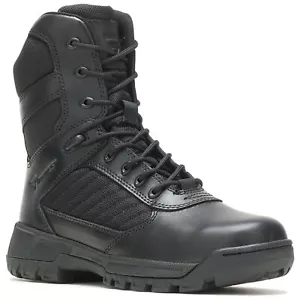 Bates E03580 Women's Tactical Sport Tall Side Zip Black Leather Work Boots Shoes - Picture 1 of 6