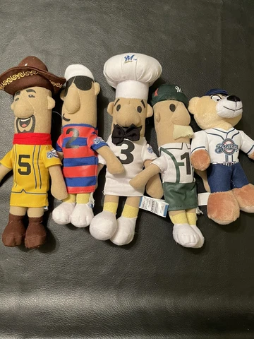 MLB Milwaukee Brewers sausage plush collection Lot & Bag Cover