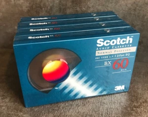 3M Scotch BX 60 Minuten Audiokassette leeres Aufnahmeband (4), neu - Bild 1 von 4