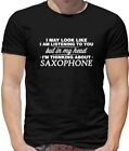 My Head I'm Saxophone Mens T-Shirt - Saxophonist - Musician - Sax - Jazz