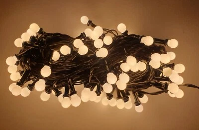 LED Lichterkette Kugel Strom Timer Dimmer Weihnachten Party warmweiß 100 - Bild 1 von 3