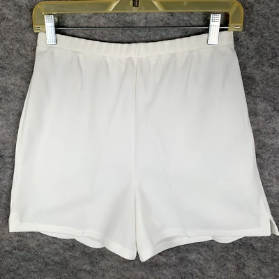 Vintage Jantzen Womens High Waisted Shorts Size 14 Pull On Elastic Waist White - Image 1 of 4