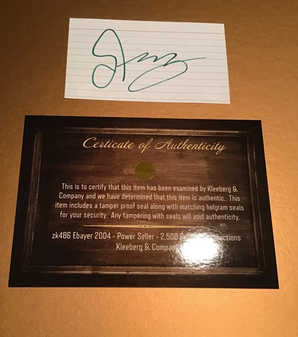 Autograph Sting Index Card The Police Rare COA  In Green Sharpie. Actor Musici Cover
