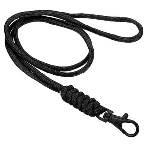 Neck Lanyard Badge Lanyards Long Strap ID Card Holder Keychains Black - Picture 1 of 7