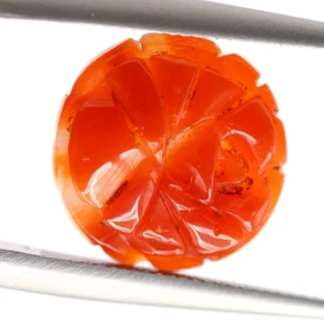 Handmade Rose Carving 10 mm Beautiful Natural Coral Japan Loose Gemstone 1.76 Ct - Picture 1 of 7