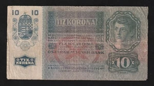Austria 1915 10 Kronen Oesterreichisch - Ungarische Bank (ND 1919), Pick # 51a - Picture 1 of 2