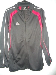 NEU ADMIRAL Herren Aufwärmjacke schwarz & rot Größe Erwachsene kleine Reißverschlüsse vorne - Bild 1 von 6