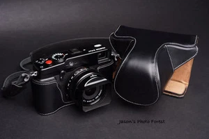 Handmade retro real Leather Full Camera Case bag cover for FUJIFILM X-Pro1 Black - Picture 1 of 8