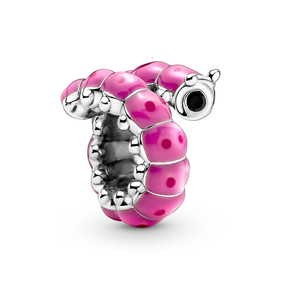 PANDORA Moments Süße Eingerollte Raupe Charm - Rosa (90762C01)