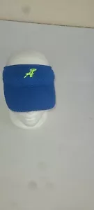 Augusta Youth Visor Adj Strapback Green On Blue - Picture 1 of 6