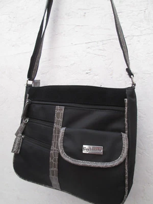 -AUTHENTIQUE sac à main GUY LAROCHE toile/similicuir TBEG vintage  BAG - Photo 1/4