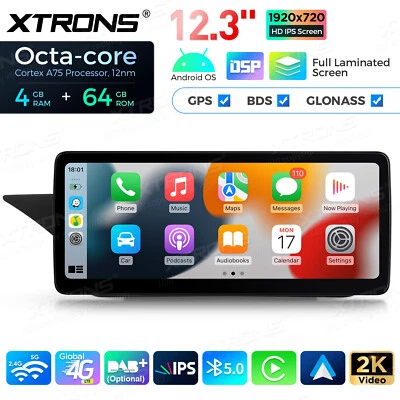 12.3" Android 14 8-Core Car Stereo GPS CarPlay For Benz E-Class W212 S212 15-16 - Image 1 of 4