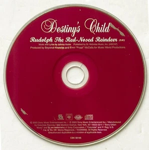 BEYONCE - DESTINY'S CHILD *GOOD* "RUDOLPH RED-NOSED..." 2003 US SCARCE PROMO CD - Picture 1 of 1
