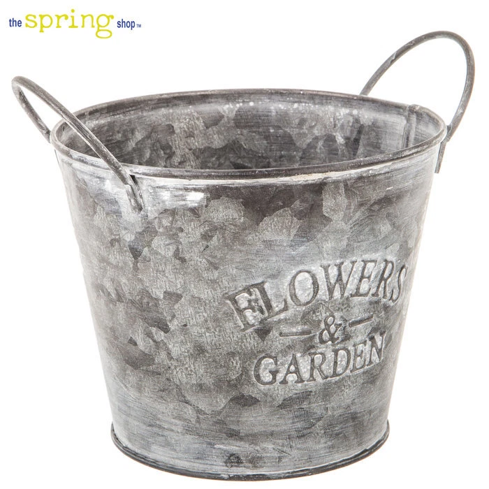 Metal Bucket SET OF 2. Flowers & Garden Add a rustic, elegant touch to your home - Image 1 of 4