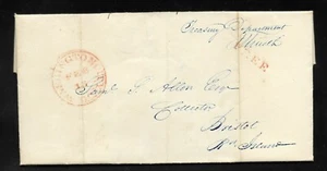 1839 Stampless Cover "Free" mail US Treasury Dept. Washington DC cancel to R.I.  - Picture 1 of 3