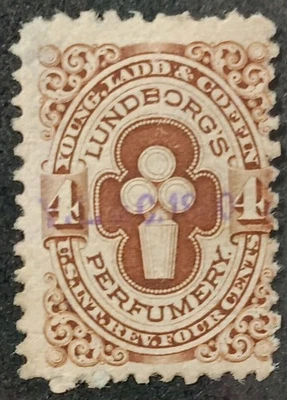 U.S.A MATCH AND MEDICINE STAMPS SCOTT RT33d, With Overprint. - Image 1 of 2