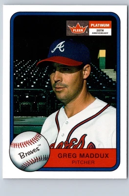2001 FLEER PLATINUM 20th ANNIVERSARY GREG MADDUX #103 BASEBALL CARD BRAVES - Image 1 of 2