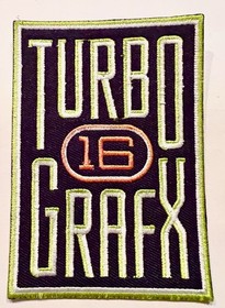 TURBO GRAFX 16 embroidered console patch video game morale badge graphic ai