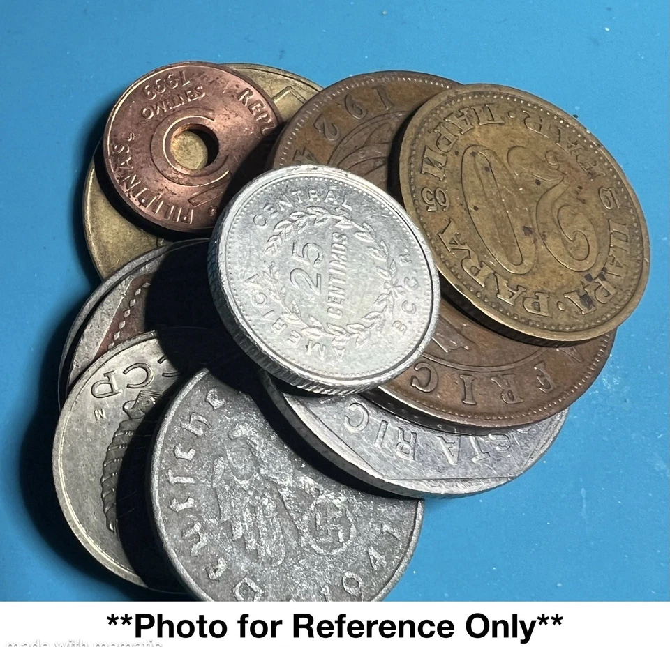Gigantic Bulk Random Lot of 10 Assorted Foreign Coins From Around the Globe! - Image 1 of 1