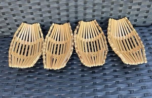 4 barche vintage giapponesi sushi bambù, vassoi asciugamani bagnati "Oshibori-Oki" - Foto 1 di 4