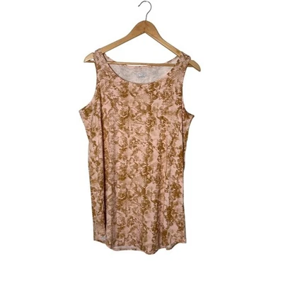 LOGO de Lori Goldstein Top Sin Mangas Piel de Serpiente Estampado Animal Talla L Rosa Marrón Foto 1 de 4