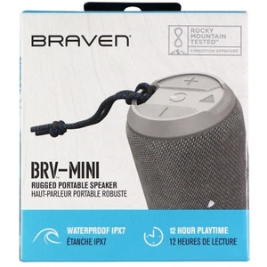 Haut-parleur Bluetooth étanche Braven BRV-Mini - Gris (604203556) - Photo 1 sur 1