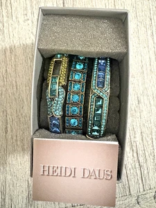 Juego de 3 pulseras de cristal azul HEIDI DAUS "MI HERENCIA" NUEVAS EN CAJA - Imagen 1 de 21