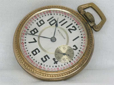 ANTIQUE 18 SIZE WALTHAM CONVERSION DIAL CHOO-CHOO CASE POCKET WATCH, RUNNING! - Image 1 of 4