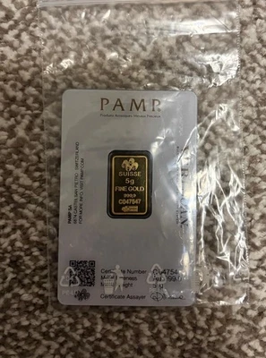 5g Goldbarren Pamp Fortuna - Bild 1 von 2