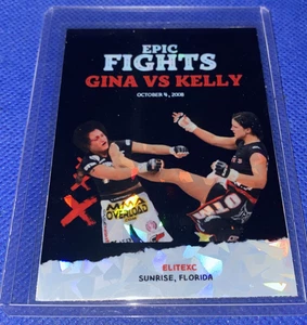 Gina Carano vs Kelly Kobold Elitexc Epic Fights Custom Holo Refractor Cards ufc - Picture 1 of 4