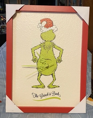 New “The Grinch is Back” Wall Clock - Image 1 of 3