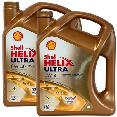 2x4 Liter Shell Helix Ultra 0W-40 Motoröl 0W40 MB 229.5 VW 502 00 505 00 Fiat - Bild 1 von 2